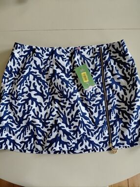 NWT Lilly Pulitzer Auden Skirt in Navy Treasure